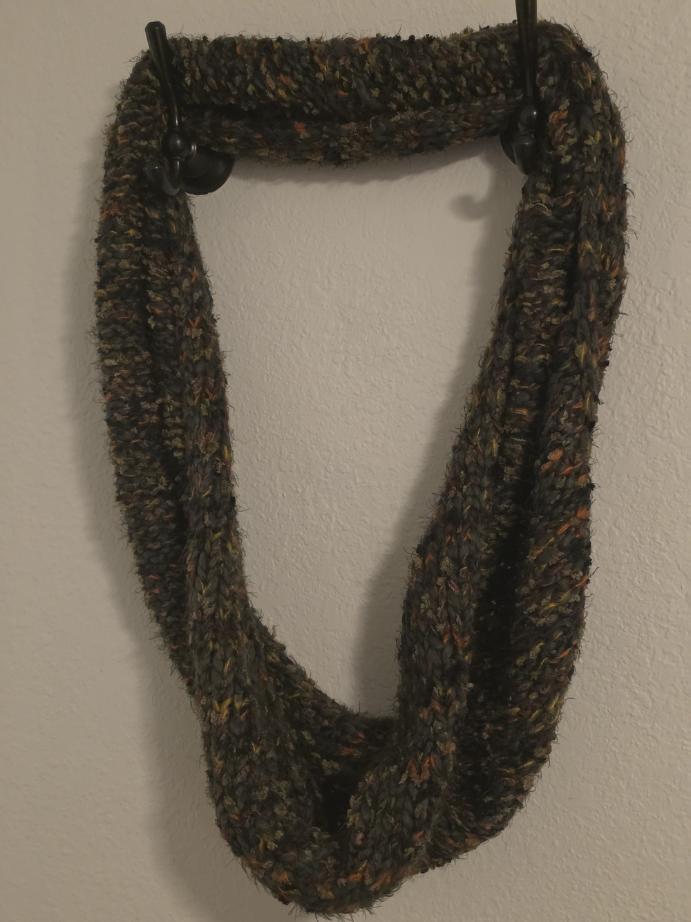 Steve Madden Olive Multi-Color Knit Infinity Scarf